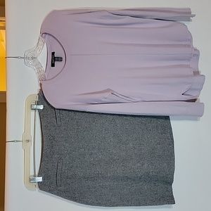 TALBOTS | Wool Blend Skirt + Coordinating Sweater